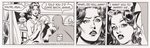 THE PHANTOM ORIGINAL ART DAILY STRIP LOT OF FOUR BY GEORGE OLESEN & KEITH WILLIAMS.