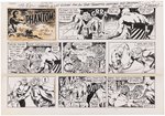 THE PHANTOM ORIGINAL ART 9/13/1992 SUNDAY STRIP BY SY BARRY & LETTER.