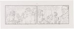 THE PHANTOM ORIGINAL ART DAILY STRIP LOT OF 9 PENCILED BY GEORGE OLESEN.