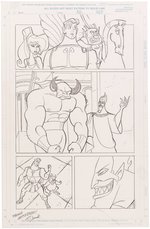 DISNEY HERCULES & BEAUTY & THE BEAST ORIGINAL ART PENCIL PAGES BY THOMAS DERENICK.