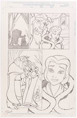 DISNEY HERCULES & BEAUTY & THE BEAST ORIGINAL ART PENCIL PAGES BY THOMAS DERENICK.