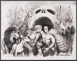 THE PHANTOM ORIGINAL ART CREATURES INK WASHED COMMISSION BY ANDRÉ LeBLANC.