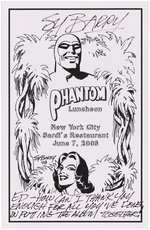 THE PHANTOM SARDI'S ARTIST LUNCHEON LOT OF MULTI-SIGNED & SKETCHED EPHEMERA.