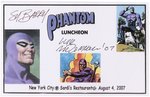 THE PHANTOM SARDI'S ARTIST LUNCHEON LOT OF MULTI-SIGNED & SKETCHED EPHEMERA.