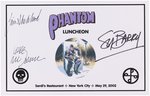 THE PHANTOM SARDI'S ARTIST LUNCHEON LOT OF MULTI-SIGNED & SKETCHED EPHEMERA.