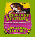 "CREATURE FEATURE/YOU'LL DIE LAUGHING" FULL GUM CARD DISPLAY BOX.