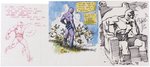 THE PHANTOM ORIGINAL ART SKETCHES LOT OF 5 BY LUKE MCDONNELL.