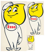 "ESSO" OIL DROP MASCOT CHARACTER DECAL LOT.