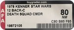 STAR WARS (1978) - DEATH SQUAD COMMANDER 12 BACK-C AFA 80 NM.