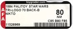 PALITOY STAR WARS: RETURN OF THE JEDI (1983) - NIKTO TRI-LOGO AFA 80 NM.