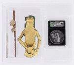 STAR WARS: THE POWER OF THE FORCE (1985) - LOOSE ACTION FIGURE AMANAMAN & COIN AFA 85 NM+ SET.