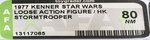 STAR WARS (1977) - LOOSE ACTION FIGURE/HK STORMTROOPER AFA 80 NM.