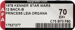 STAR WARS (1978) - PRINCESS LEIA ORGANA 12 BACK-B AFA 70 EX+.