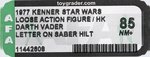 STAR WARS (1977) - LOOSE ACTION FIGURE/HK DARTH VADER AFA 85 NM+.