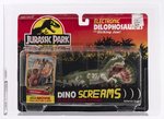 JURASSIC PARK (1993) - DINO SCREAMS DILOPHOSAURUS SERIES 1/12 BACK UKG 80%.