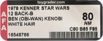 STAR WARS (1978) - BEN (OBI-WAN) KENOBI 12 BACK-B AFA 80 NM (WHITE HAIR).