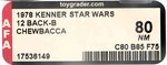 STAR WARS (1978) - CHEWBACCA 12 BACK-B AFA 80 NM.