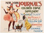 THE YELLOW KID 1896 NEW YORK JOURNAL COLOR SUPPLEMENT ADVERTISING POSTER.