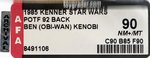 STAR WARS: THE POWER OF THE FORCE (1985) - BEN (OBI-WAN) KENOBI 92 BACK AFA 90 NM+/MINT.