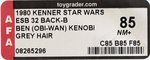 STAR WARS: THE EMPIRE STRIKES BACK (1980) - BEN (OBI-WAN) KENOBI 32 BACK-B AFA 85 NM+ NONE HIGHER IN POP.