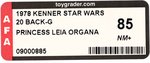 STAR WARS (1978) - PRINCESS LEIA ORGANA 20 BACK-G (BOBA FETT OFFER) AFA 85 NM+ (NONE HIGHER IN POP).