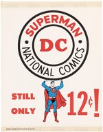 SUPERMAN - DC COMICS PROMOTIONAL WINDOW SIGN.