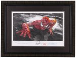 "VENOMOUS SPIDER-MAN" FRAMED ORIGINAL ART BY ROBERT BAILEY & STAN LEE SIGNED.