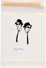 BLUES BROTHERS ORIGINAL ART LOGO BY MARY WILSHIRE ON VELLUM.