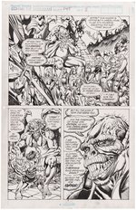 CONAN THE BARBARIAN #245 ORIGINAL ART PAGE BY GARY HARTLE.