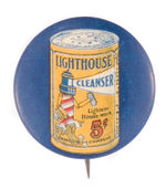 "LIGHTHOUSE CLEANSER" W/ROBOT-LIKE LOGO.