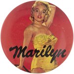 MARILYN MONROE'S ONLY KNOWN PHOTOGRAPHIC BUTTON FROM THE 1950s.