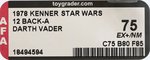 STAR WARS (1978) - DARTH VADER 12 BACK-A AFA 75 EX+/NM.