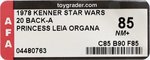 STAR WARS (1978) - PRINCESS LEIA ORGANA 20 BACK-A AFA 85 NM+.