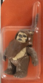 STAR WARS: RETURN OF THE JEDI (1983) - SQUID HEAD CARD WITH WICKET W. WARRICK 65 BACK-A AFA 80 Y-NM SALESMAN'S SAMPLE.