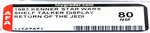 STAR WARS: RETURN OF THE JEDI (1983) SHELF TALKER DISPLAY AFA 80 NM.