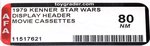 STAR WARS (1979) - MOVIE CASSETTES COUNTER DISPLAY HEADER AFA 80 NM.