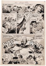 DEADLY HANDS OF KUNG FU #16 COMIC BOOK PAGE ORIGINAL ART BY GEORGE PÉREZ.