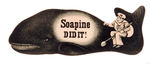 "SOAPINE DID IT" CLASSIC 1890s FIGURAL TRADE CARD.