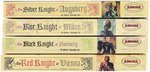 AURORA KNIGHTS FACTORY-SEALED BOXED MODEL KIT SET OF FIVE.