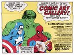 MARVEL COMICS POSTER ADVERTISING NEW YORK CITY COMIC SHOP.