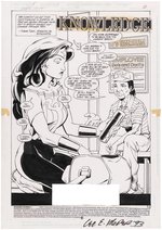 WONDER WOMAN #76 ORIGINAL ART TITLE PAGE BY LEE MODER.