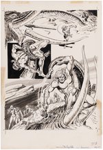 THRILLING ADVENTURE STORIES #1 (KROMAG) ORIGINAL ART PAGE TRIO BY JACK SPARLING.