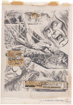 THRILLING ADVENTURE STORIES #1 (KROMAG) ORIGINAL ART PAGE TRIO BY JACK SPARLING.