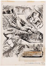 THRILLING ADVENTURE STORIES #1 (KROMAG) ORIGINAL ART PAGE TRIO BY JACK SPARLING.