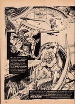 THRILLING ADVENTURE STORIES #1 (KROMAG) ORIGINAL ART PAGE TRIO BY JACK SPARLING.