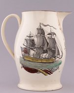 WASHINGTON "LONG LIVE THE PRESIDENT" POLYCHROME LIVERPOOL JUG.