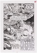 LAWDOG #9 COMIC BOOK ORIGINAL ART FIVE PAGE "DANGERNATOR" BACKUP STORY BY MARC HANSEN.