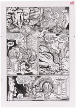 LAWDOG #9 COMIC BOOK ORIGINAL ART FIVE PAGE "DANGERNATOR" BACKUP STORY BY MARC HANSEN.