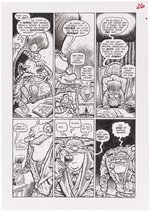 LAWDOG #9 COMIC BOOK ORIGINAL ART FIVE PAGE "DANGERNATOR" BACKUP STORY BY MARC HANSEN.