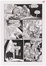 LAWDOG #9 COMIC BOOK ORIGINAL ART FIVE PAGE "DANGERNATOR" BACKUP STORY BY MARC HANSEN.